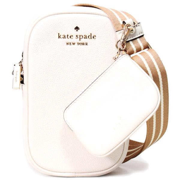 ケイトスペード スマホショルダー katespade ペブルレザー ロージー ポーチ付き iPhone スマホ クロスボディ 斜めがけ  ショルダーバッグ パーチメント K4854