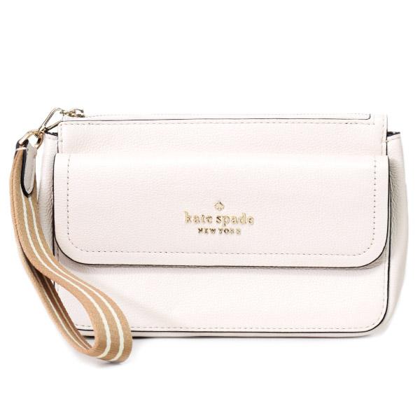 ケイトスペード バッグ katespade ぺブルレザー ロージー ミディアム フラップ リストレット 2way マルチ ポーチ クラッチ バッグ パーチメント KA650 kate spade NEW YORK（ケイト・スペード ニューヨーク） ケイト