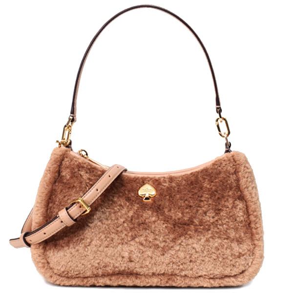ケイトスペード バッグ katespade レザー ファー ふわふわ もこもこ ケイラ コンバーチブル クロスボディ 2way 斜めがけ ショルダー クラッチ ハンドバッグ ライトフォーン KI903 kate spade NEW YORK（ケイト・スペード ニューヨーク） ケイト