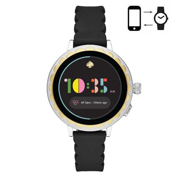 ケイトスペード 時計 Katespade シリコン スカラップ ディスプレイ コネクテッド タッチスクリーン スマートウォッチ2 腕時計 ブラック シルバー Kst2008 Kst2008 ブランド専門店 パイクストリート 通販 Yahoo ショッピング