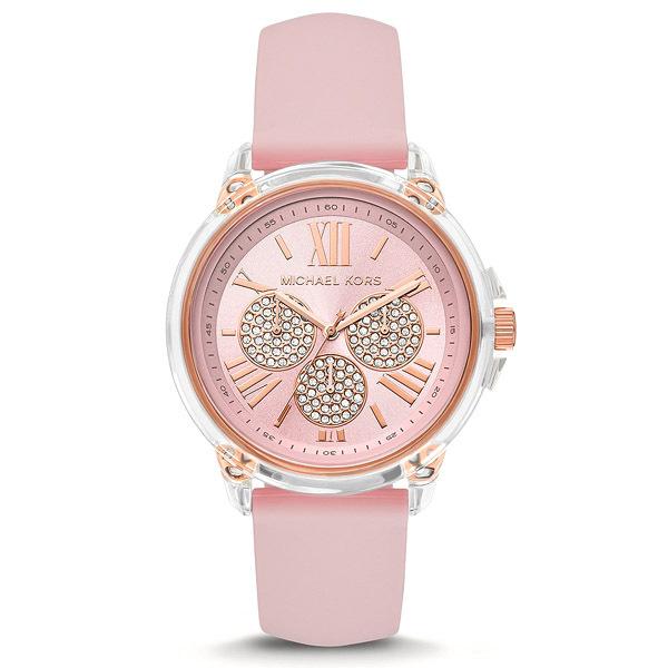 MICHAEL KORS ピンクレザー腕時計 s-l400.jpg