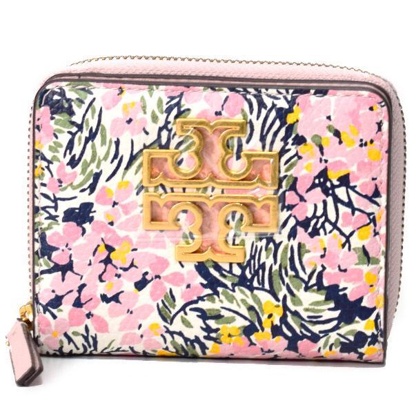 TORY BURCH トリーバーチ 財布 レザー ブリテン ロゴ 花柄 TORY BURCH トリーバーチ 財布 レザー ブリテン ロゴ 花柄