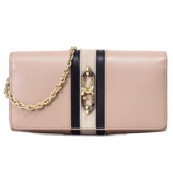 フルラ バッグ FURLA レザー スエード シレーナ フラップ チェーン ストライプ ショルダー クラッチ 長財布 トニーグレージュ WE00262 FURLA（フルラ） バッグ レザー スエード シレーナ フラップ チェーン