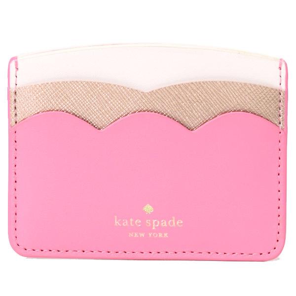 ケイトスペード カードケース katespade スムースレザー ジェマ ロゴ カードホルダー カードケース ブライトブラッシュ WLR00554 kate spade NEW YORK（ケイト・スペード ニューヨーク） ケイト