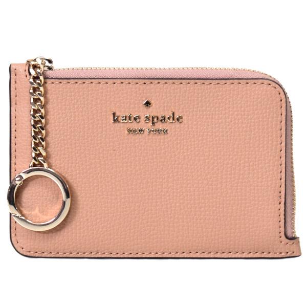 ケイトスペード カードケース katespade レザー ダーシー ロゴ キーリング付き ミディアム L字 ジップ コインケース 小銭入れ  ライトフォーン WLR00595