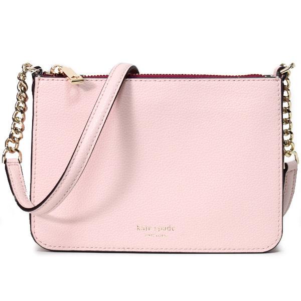 ケイトスペード バッグ katespade ぺブルレザー エヴァ ロゴ チェーン クロスボディ 斜め掛け ショルダーバッグ ローズスモーク WLRU6276 kate spade NEW YORK（ケイト・スペード ニューヨーク） ケイト