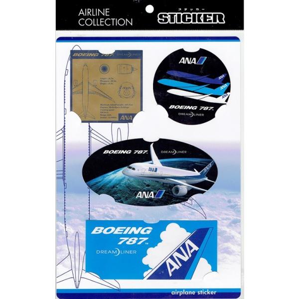 ◆ステッカー：4種類◆対象年齢：12才以上◆パッケージサイズ：185×290ミリ◆製品素材シール：コーティング紙◆生産国：日本◆全日空、ボーイング社承認済み