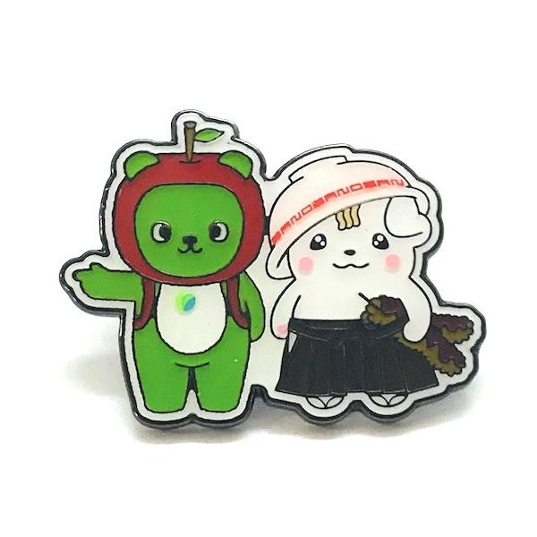 アルクマ＆ご当地キャラクター/さのまる ピンバッジ