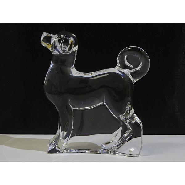 Baccarat バカラ クリスタルガラス フィギュリン 秋田犬 置物