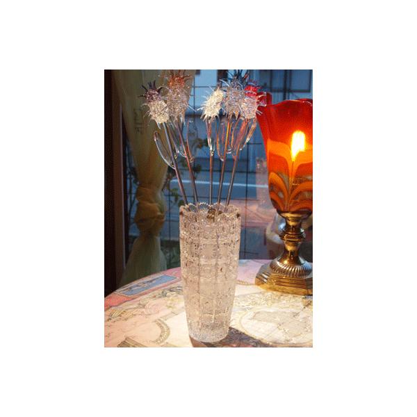 ウェブアウトレットア ボヘミア花瓶　花柄　大 花瓶