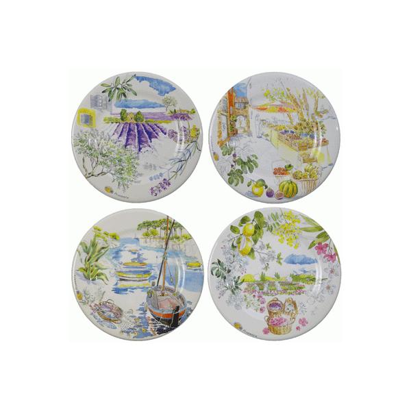 ジアン プロヴァンス デザートプレート22cm 4枚セット : ピナコテカ