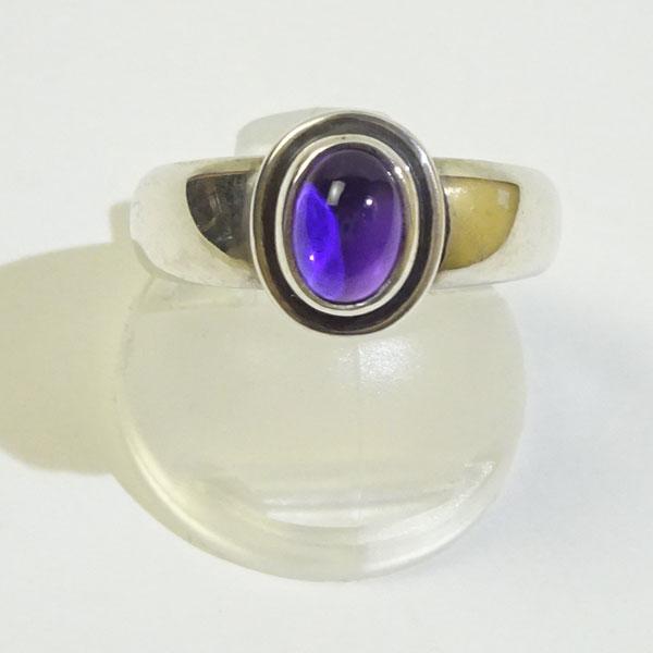 Georg Jensen ジョージジェンセン リング46C アメジスト DKサイズ52号  