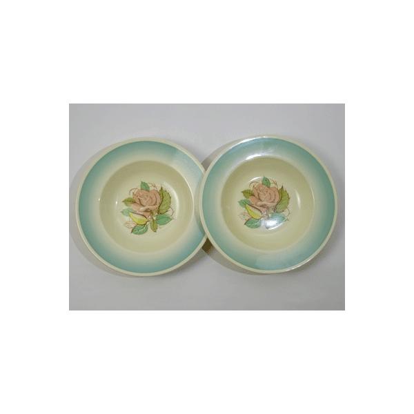 貫入有り)スージークーパー パトリシアローズ グリーン スープ皿20cm(2