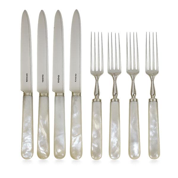 シェフィールド デザートフォークナイフ8Pセット マザーオブパール