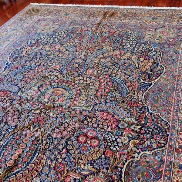 ペルシャ絨毯 ケルマン産 イランカーペット公社/ウール100％手織り 
