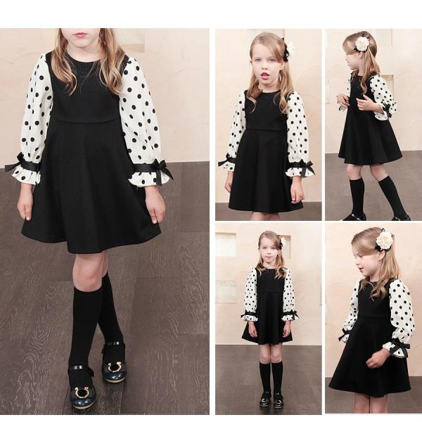 ワンピース フォーマル 女の子 子供服 キッズ 袖 リボン ドット柄 可愛い フレア ブラック 黒 Buyee Buyee 提供一站式最全面最专业现地yahoo Japan拍卖代bid代拍代购服务 Bot Online