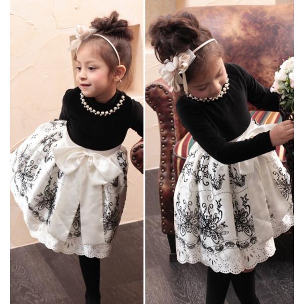 ドレス パール ワンピース フォーマル 長袖 女の子 子供服 発表会 結婚式 パーティー リボン 可愛い 黒 白 ブラック ホワイト 140 130 1 110 100 90 ラグゼ Buyee Buyee Japanese Proxy Service Buy From Japan Bot Online