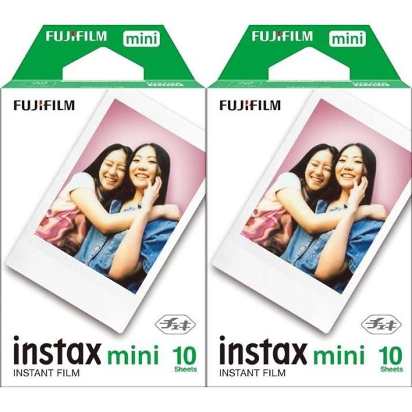 10枚入×2個インスタントカメラ チェキ用フィルム(無地)10枚入り。「主な仕様」インスタントカメラ チェキ用フィルム(無地)フィルムサイズ : 86×54mm画面サイズ : 62×46mmISO感度:ISO800