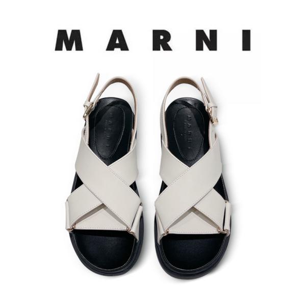 『新品』MARNI マルニ レザークリスクロスサンダル 35 楽天市場】MARNI(マルニ) レザー製クリスクロスサンダル