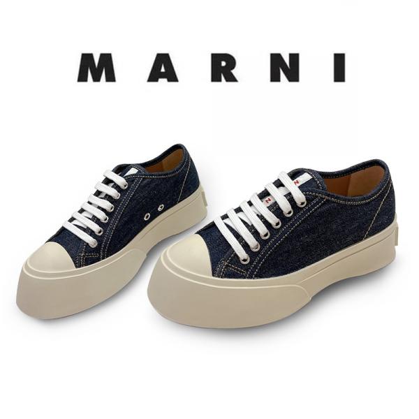 MARNI(マルニ) ブルー デニム製 PABLO レースアップ スニーカー