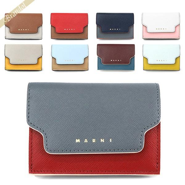 MARNI マルニ 三つ折り財布 レザー トリフォールドウォレット コイン 