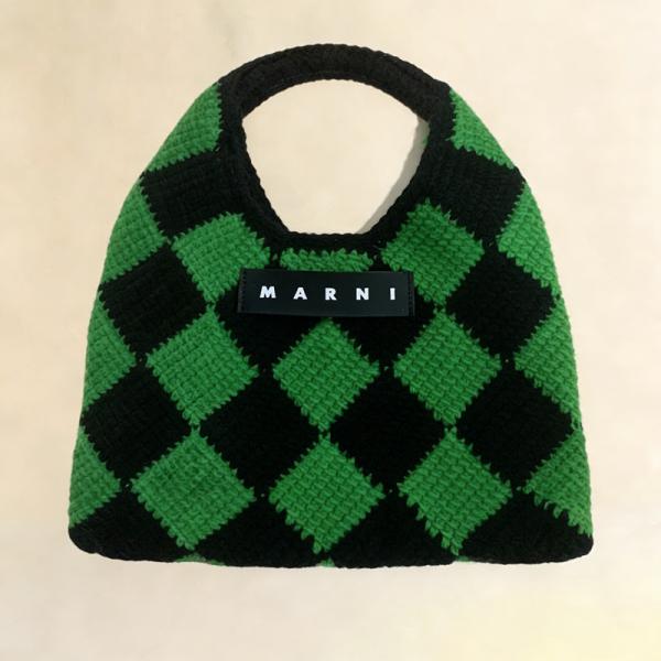土日限定大幅値下げ⭐︎MARNI MARKET GREEN STAR ミディアム pinkygerbera_pg-gzzzblu