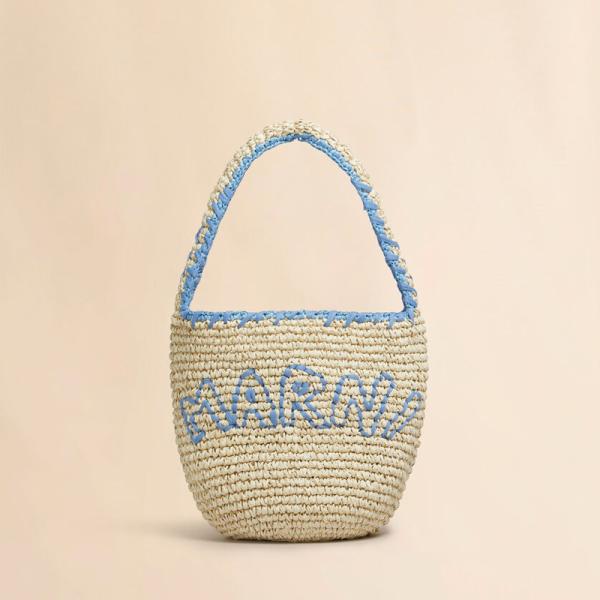 MARNI（マルニ） ナチュラルラフィア ブルー Nassa スモールホーボー