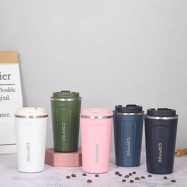 タンブラー コーヒーカップ 保温保冷 保温 ステンレス製 水筒 マグカップ ボトル コンパクト 軽量 ワンタッチオープン式 蓋付き 滑り止め 漏れ防止
