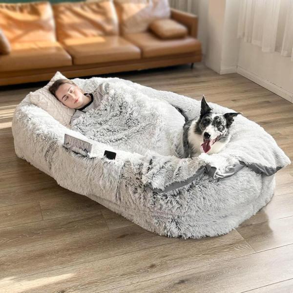 人間の犬用ベッド人間用ドッグベッドペットベッド犬冬犬ベッド大きい
