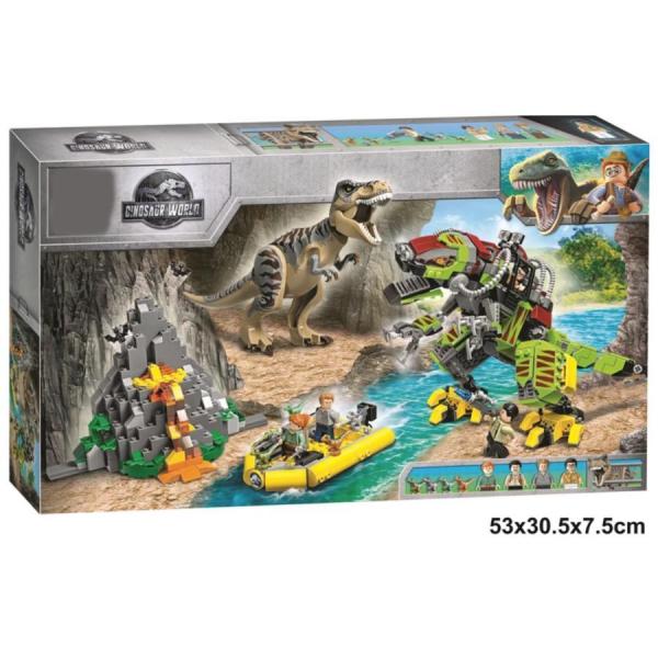 商品情報レゴブロック ジュラシックワールド 恐竜 LEGO互換 716ピース■本商品はレゴ互換ブロックで海外の製品になります。（レゴの商品ではございません。）■新品・未組立品、組み立て簡単（組み立ての説明書は含まれていません）■写真は開封組...