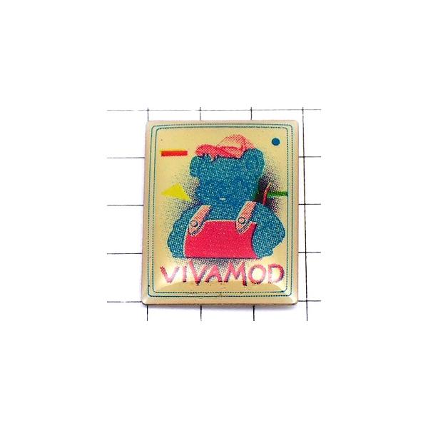 ピンバッジ・ウインクする熊のぬいぐるみ VIVAMOD TEDDY-BEAR FRANCE◆フランス限定ピンズ◆レアなヴィンテージものピンバッチ