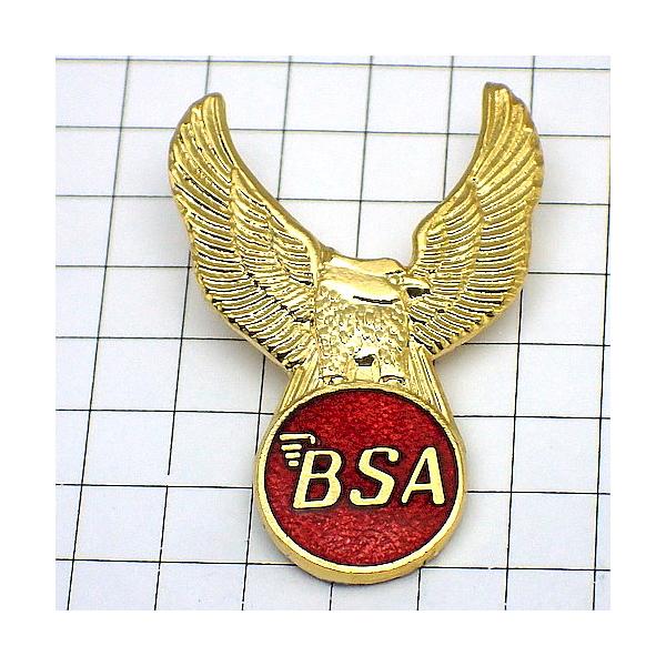 ピンバッジ・バイク二輪オートバイBSA/イーグル鷲わし金色◇フランス
