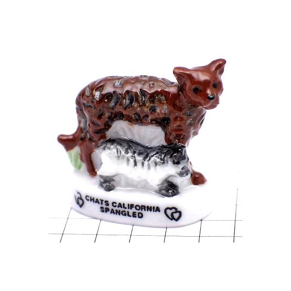 フェブ・カリフォルニアスパングルド猫の親子◇フランス限定フェーヴ