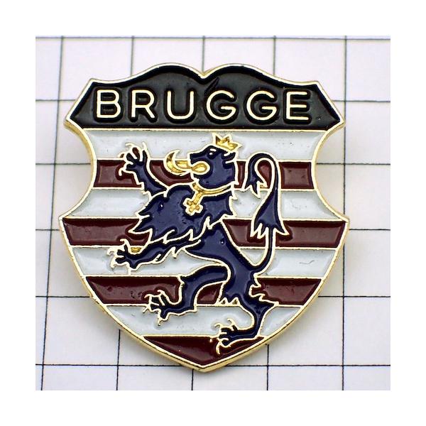 ピンバッジ・ライオンの紋章ベルギー国◇フランス限定ピンズ◇レアな