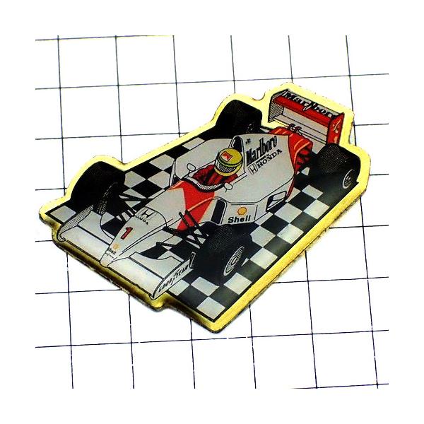 ピンバッジ・アイルトンセナの車ホンダF1◇フランス限定ピンズ◇レアな