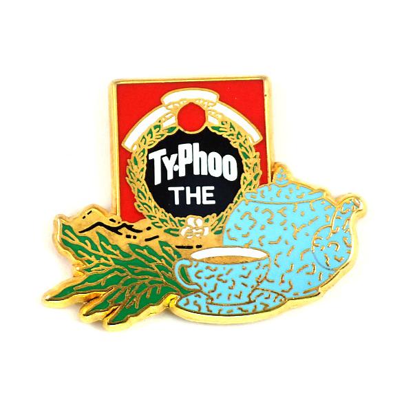 ピンバッジ・タイフー紅茶とポット茶器◇フランス限定ピンズ◇レアな