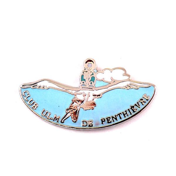ピンバッジ・パンティエーヴル飛行機クラブ白い鳥◇フランス限定ピンズ