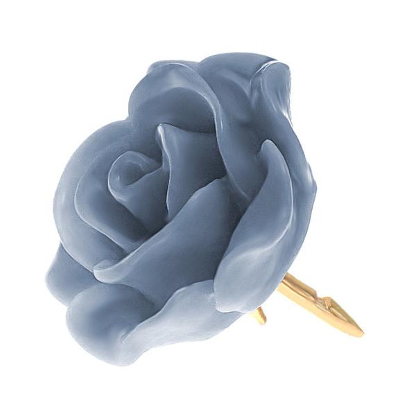 ピンバッジ◇薄いラベンダー 青紫色 バラの花 ばら ローズ 薔薇 ピンズ