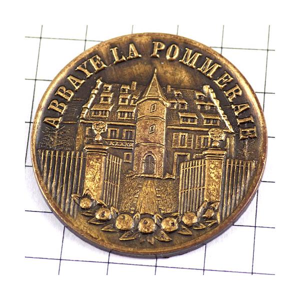 ピンバッジ・修道院の建物カトリック教会ブロンズ色ブラス真鍮色