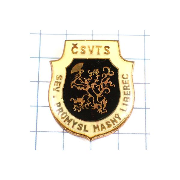 ピンバッジ・チェコ黒いライオンの紋章◇フランス限定ピンズ◇レアな