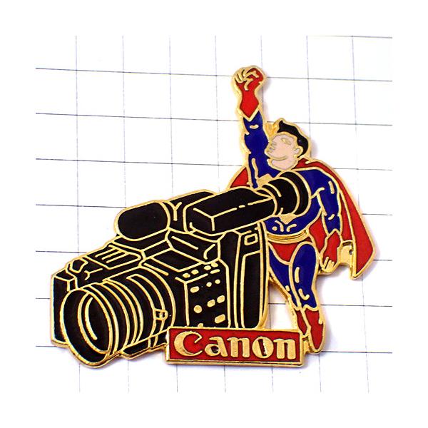 ピンバッジ・スーパーマン映画キャノンのビデオカメラ撮影◇フランス