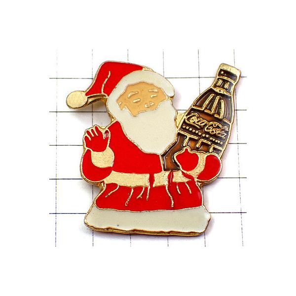 ピンバッジ・サンタクロースとコカコーラの瓶クリスマス飲物 SANTA