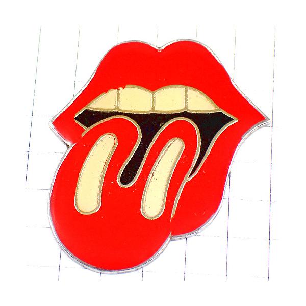 ピンバッジ・ローリングストーンズ唇と舌リップ＆タン音楽 ROLLING