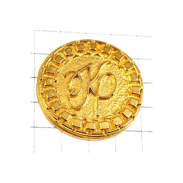 ピンバッジ・アルファベットKP金色ゴールド文字◇フランス限定ピンズ