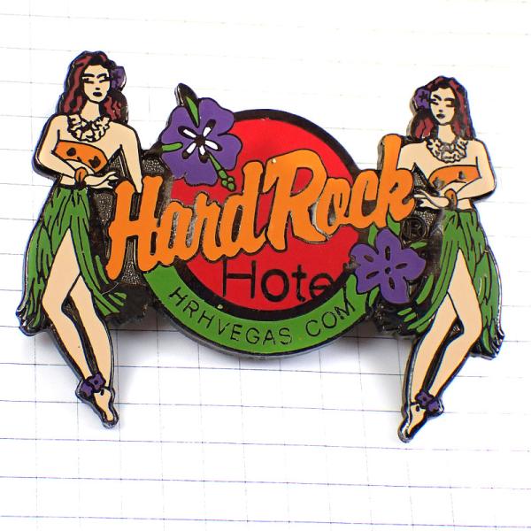 ピンバッジ・ハードロックカフェ踊りフラのセクシー女の子ハイビスカス