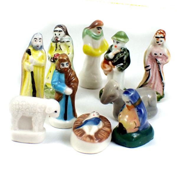 フェブ・クレッシュ生誕祭クリスマス飾り10個 FEVE JESUS CRECHE