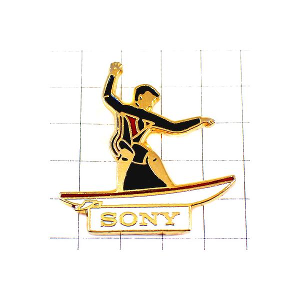 ピンバッジ・サーファーサーフィンSONYソニー波乗り SURF◆フランス限定ピンズ◆レアなヴィンテージものピンバッチ