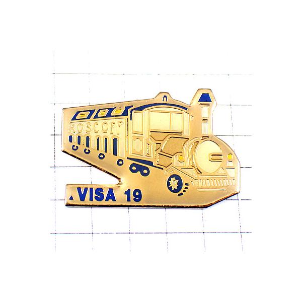 ピンバッジ・蒸気機関車トレイン観光列車VISAカード19 STEAM ROSCOF