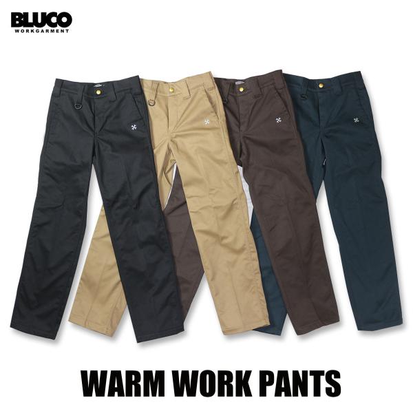 BLUCO(ブルコ) OL-004W-022 WARM WORK PANTS 4色(BLK BRN KHK NVY