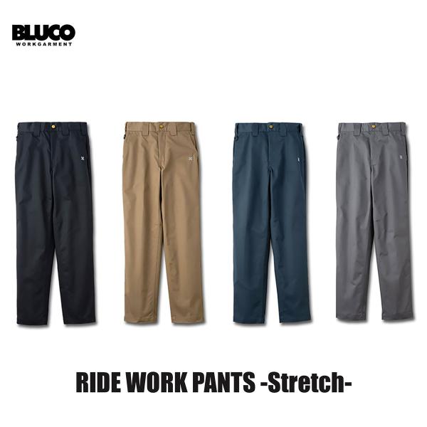 BLUCO（ブルコ） RIDE WORK PANTS -stretch- 4色(NVY/BLK/GRY/KHK